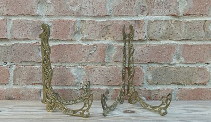Vintage Brass Ornate Easel Display Holders