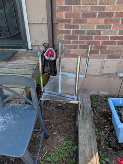Glass end tables