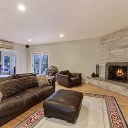 Leather Couch Chair And Footrest