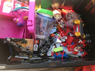 Bin of legos