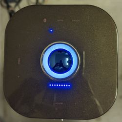 Brookstone Big Blue Media Tower Bluetooth Speaker - Silver w/power Supply Works