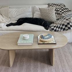 Oval Wood Coffee Table