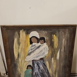 Southwest Style Oil Painting, Unsigned 23x27
