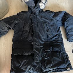 Used Authentic Polo Ralph Lauren Denim & Supply Black USA Winter Coat Size XL