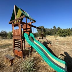 Backyard Wooden Swing set Playground 