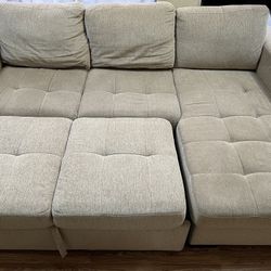 Claire Couch Sectional Pullout Chaise Sofa