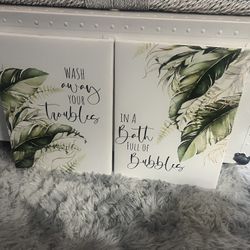 2 Piece Bathroom Wall Art