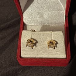 Gold N Diamond Earrings  