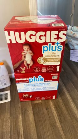 Huggies plus  Size 1 costs $70 asking for $50 per box