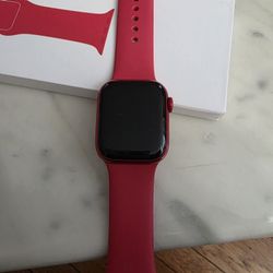 Apple Watch Series 8 Red 41 M with box in New shape Flawless! 