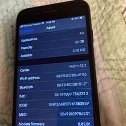 Metro / T Mobile iPhone 7 32Gb