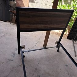 Twin Metal Rolling Bed Frame With Headboard 