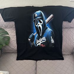 World Series Dodgers / Horror Graphic T-Shirt Sizes M-L