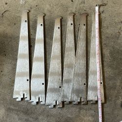 Set of 6 Tap-in Shelf brackets New