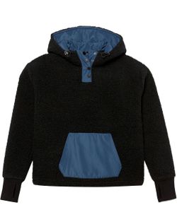 Amazon Essentials Women's Teddy Fleece Quarter Button Hooded Jacket