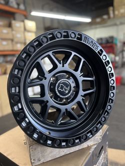17” X 9” M-BLK-BLK-BLTS BLACK RHINO WHEELS FOR SALE!!!!!