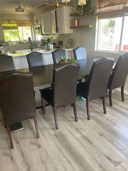 8 Faux Leather Dining Chairs
