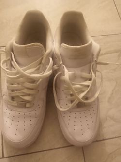Solid white air force ones size 11