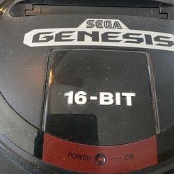 1992 Sega Genesis 16-bit console w/controllers and 4 video Games