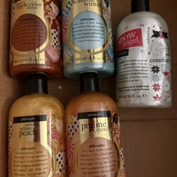 Lot Of 5 Philosophy Shower Gels Holiday Scents
