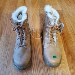 Boots Tan Girls Kids Size 2 New