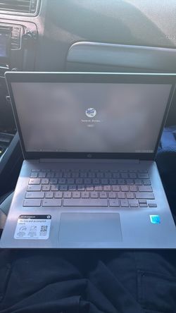 HP Chromebook 14-inch Laptop in modern grey,