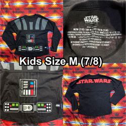 Disney Parks Star Wars DARTH VADER Spirit Jersey Kids Size Medium (7/8)