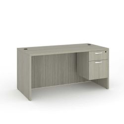 Desk - 60x30 Contemporary Rectangular Desk w/Hanging Pedestal (Available in 6 colors)