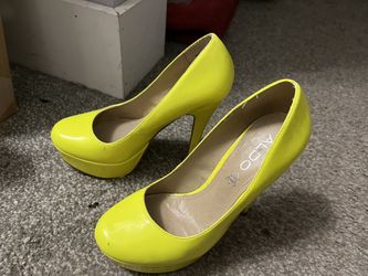 Neon Bright Yellow Heels