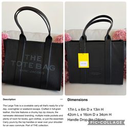 Large Marc Jacobs Leather Tote Brand New $350