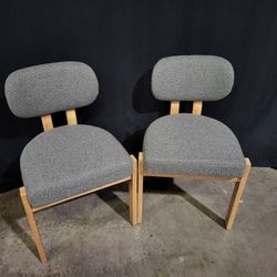 Upholstered Solid Wood Dining Chair Set of 2