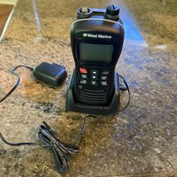 West Marine Handheld VHF160 Radio with Charger and Stand Marine Transceiver 