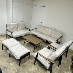 7pc Outdoor Patio Conversational Furniture Set 