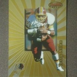 1998 Bowman's Best Refractor Terry Allen #11 Washington Redskins Running Back Gold Looking Topps Football Vintage Collectible Card NFL