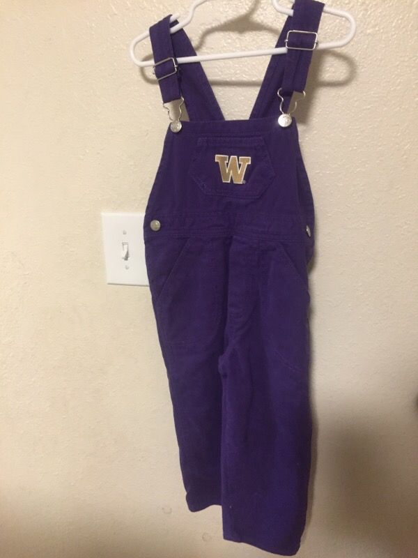 UW purple overalls. Size 4 T
