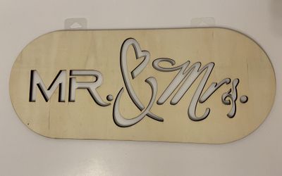 Wedding Decor/Stencil/Sign, “Mr. & Mrs.” and “I love you”