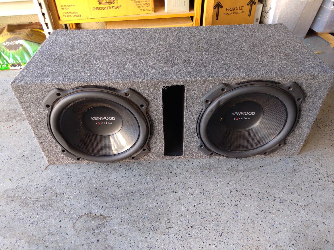Kenwood Speaker Box Woofers & Amp