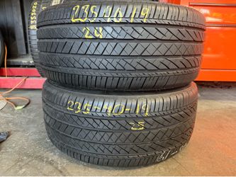 19” tires bridgestone 235/40/19 semi new with free installation $200 both