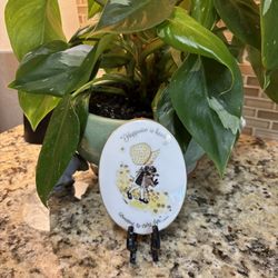 Vintage Holly Hobbie 1973 Porcelain Wall Plaque Happiness Is Having..."