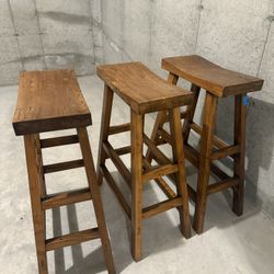 3 Bar Or Kitchen Stools 
