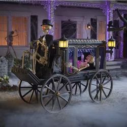 2025 Home Depot Home Accents Holiday 5 ft. Animated LED Hearse Halloween New 