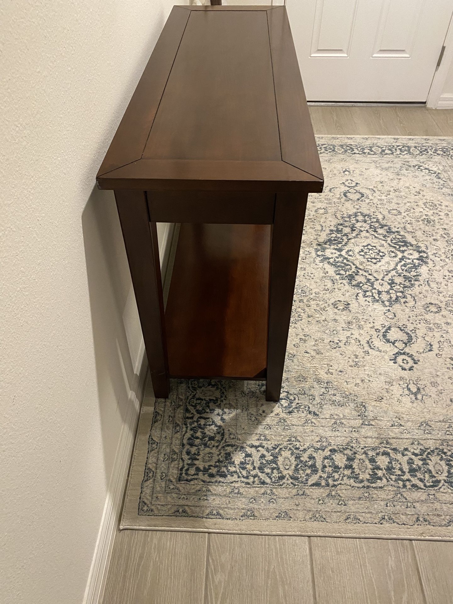 Hardwoodw sofa table / console table / credenza . Cherry hardwood . 48” L x 16” W x 29” H