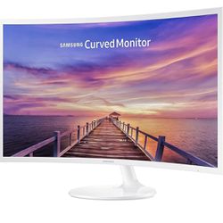 SAMSUNG 32-Inch Widescreen FHD Curved LED Monitor, 1920x1080 Resolution, 16:9 Aspect Ratio, 4ms Response Time, 178 Degrees Viewing Angles, 3,000:1 Sta