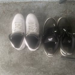 Midnight blk&White air Jordan’s Sz 8.5 , Blk & White Nike Dunks SB Sz 9.5, Ksubi red & Cream Dunks Sz 9