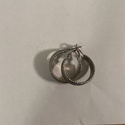 Set of three infinity hoop earrings