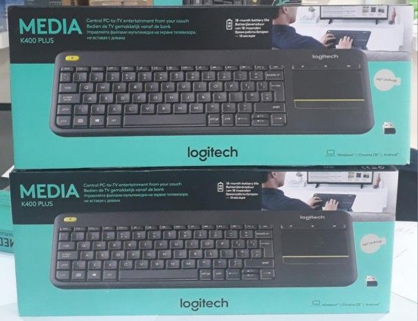 NEW Logitech K400 Plus Wireless Touch Keyboard Media Controls w. Touchpad

