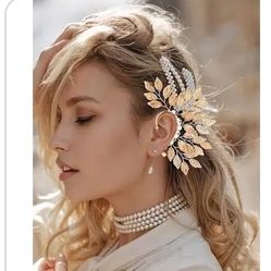 Gold Leaf Earpiece Earring New Jewelry Festival  
