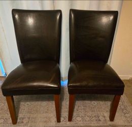 2 leather chairs