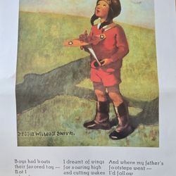 Vintage Boyscouts Aviator poster laminated