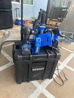 Kobalt Tools With Tool Box And 9 Pieces